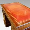 Edwardian inlaid mahogany pedestal desk top