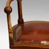 Edwardian mahogany ball arm revolving desk chair arm