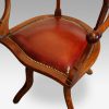 Edwardian mahogany ball arm revolving desk chair seat
