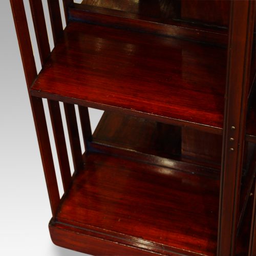 Edwardian mahogany bookcase revolving shelf
