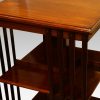 Edwardian mahogany revolving bookcase edge