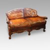 Edwardian walnut bergere sofa angle
