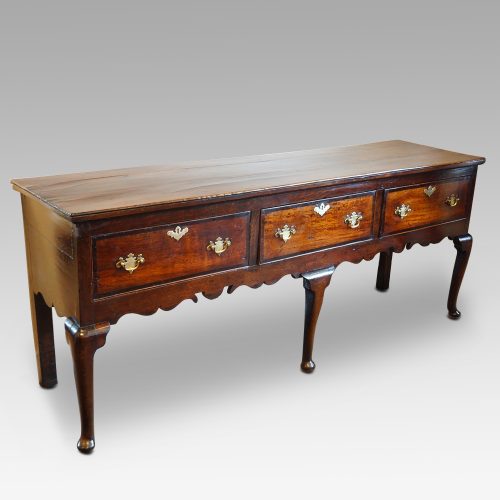 George III oak cross banded dresser base