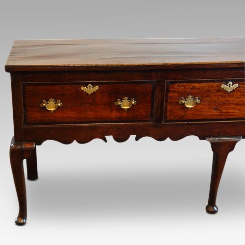 George III oak cross banded dresser base,2