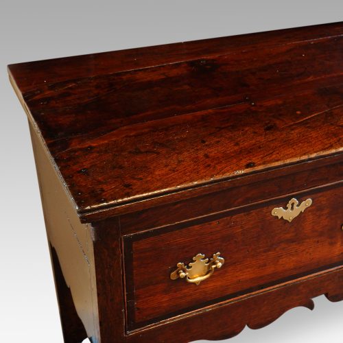 George III oak cross banded dresser base,3