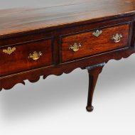 George III oak cross banded dresser base,central leg