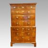 Georgian walnut chest on chest