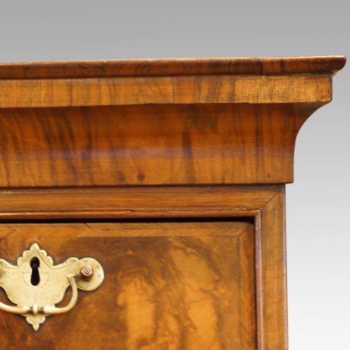 Georgian walnut chest on chest cornice