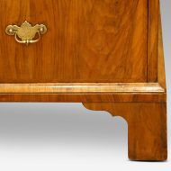 Georgian walnut chest on chest,base