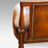 Pair of 19thc mahogany reading chairs arm detail