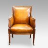Pair of 19thc mahogany reading chairs detail