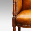Pair of 19thc mahogany reading chairs front arm