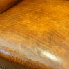 Pair of 19thc mahogany reading chairs seat detail