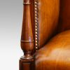 Pair of 19thc mahogany reading chairs turnng