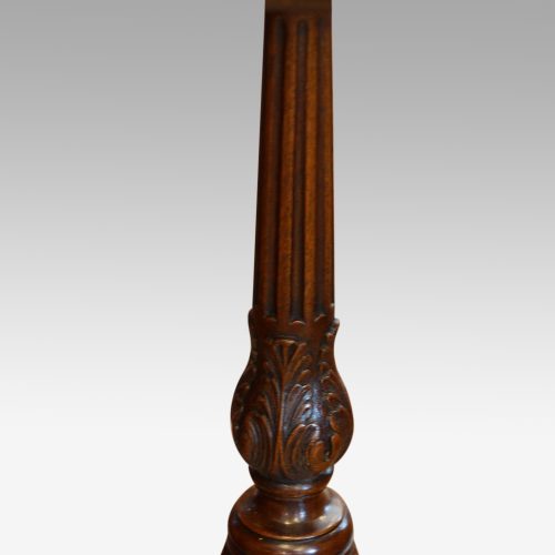 Pair of Edwardian mahogany wine tables column