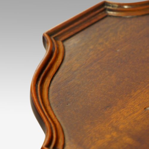 Pair of Edwardian mahogany wine tables pie crust top