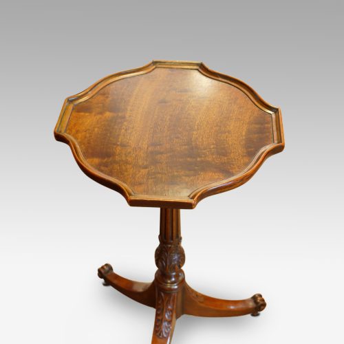 Pair of Edwardian mahogany wine tables top