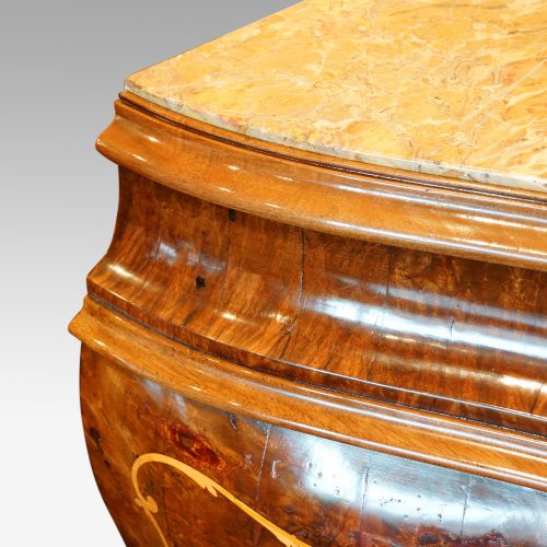 Pair of Italian commodes concave moulding