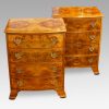 Pair of walnut small chests