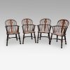 Set of 4 Yew wood Windsor chairs