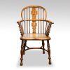 Set of 4 Yew wood Windsor chairs,3
