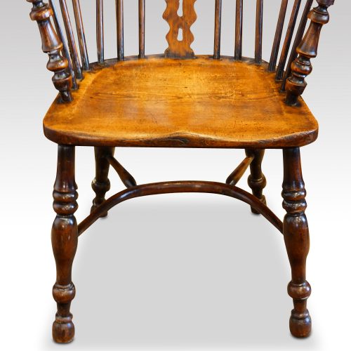 Set of 4 Yew wood Windsor chairs,5