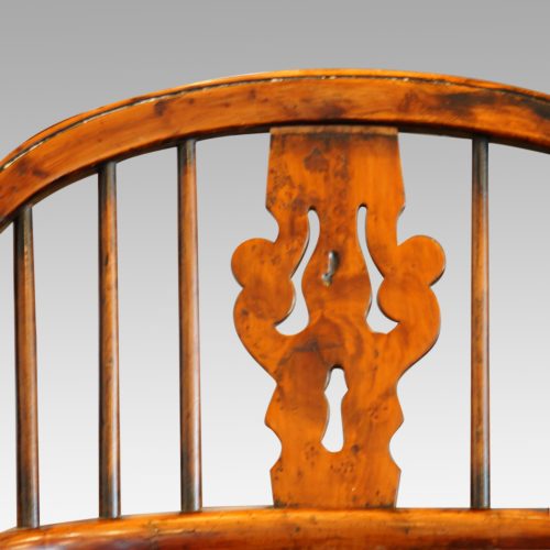 Set of 4 Yew wood Windsor chairs,6
