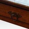 Victorian oak kitchen table handle detail