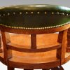Victorian walnut revolving desk chair rear detail