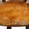 Victorian walnut revolving desk chair seat (2)