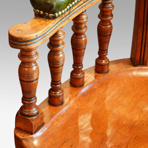 Victorian walnut revolving desk chair turnings