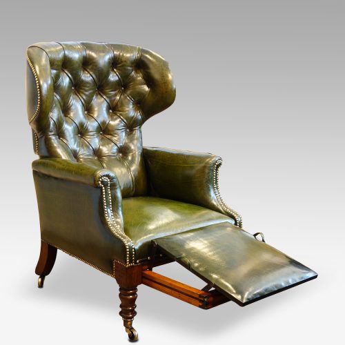 William IV leather reclining patent chair