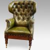 William IV leather reclining patent chair front view