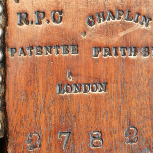 William IV leather reclining patent chair makers name