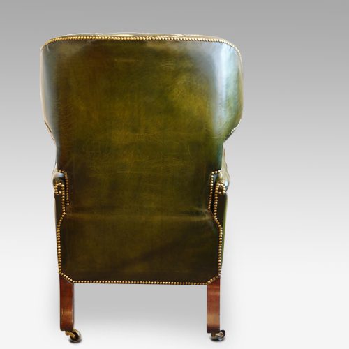William IV leather reclining patent chair rear view