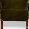 William IV leather reclining patent chair stud detail