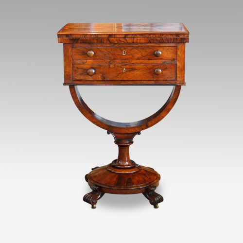 William IV work and card table