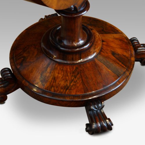 William IV work and card table base