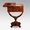 William IV work and card table top swivelled