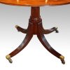 Antique mahogany twin pillar dining table end tripod