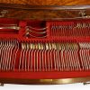 Walnut 12 sitting canteen of cutlery detail drawer