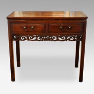 Chinese hardwood sidetable front