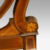 Edwardian inlaid mahogany shield shape cheval mirror inlay detail