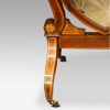 Edwardian inlaid mahogany shield shape cheval mirror leg