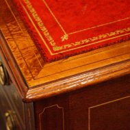 Edwardian inlaid writing table corner