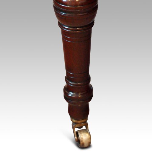 Edwardian mahogany horse shoe shaped desk chair leg