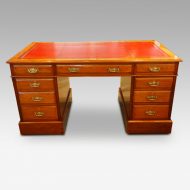 Edwardian mahogany pedestal desk 153cms wide