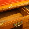 Edwardian mahogany pedestal desk 153cms wide drawer linings