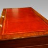 Edwardian mahogany pedestal desk 153cms wide leather top