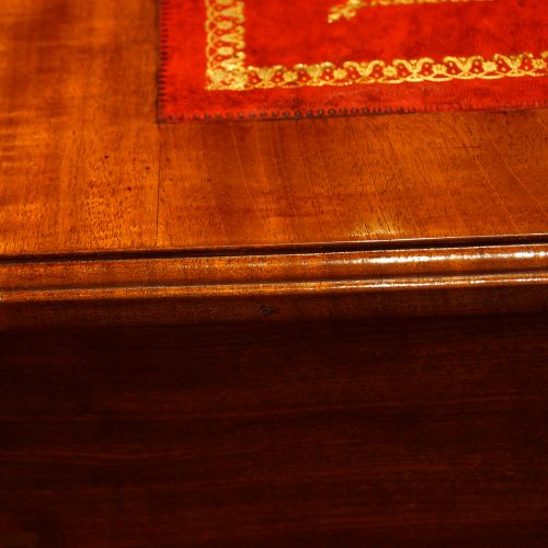 Edwardian mahogany pedestal desk 153cms wide moulding